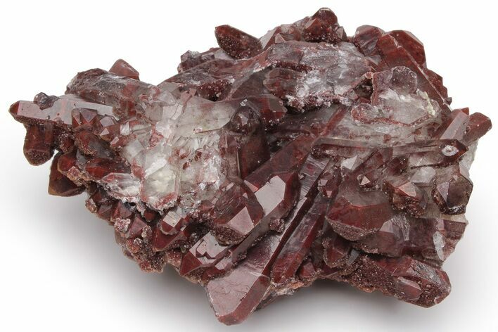 Natural, Red Quartz Crystal Cluster - Morocco #232879